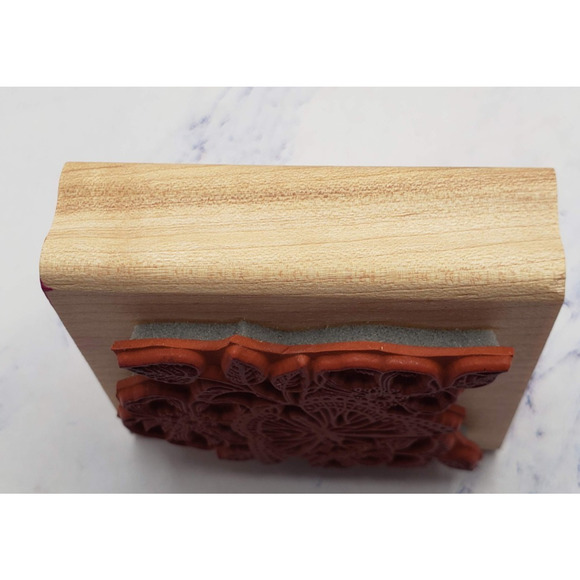 Stampin' Up! Butterfly Garden Flower Field Wood Mounted Rubber Stamp - Picture 3 of 7